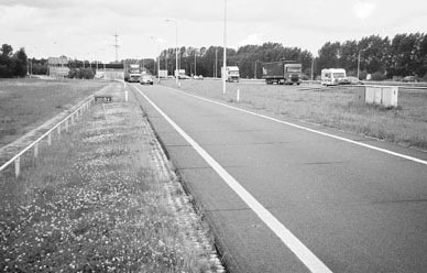 Roadway at a demonstation site for the Netherlands' Roads to the Future program