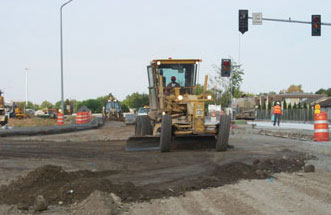 Paving of roadway