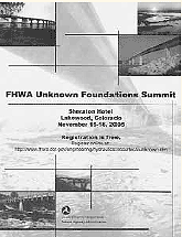 The cover of the CD that features FHWA's Unknown Foundations Summit held in November 2005.