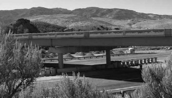 A photo of a bridge above highway I-80.