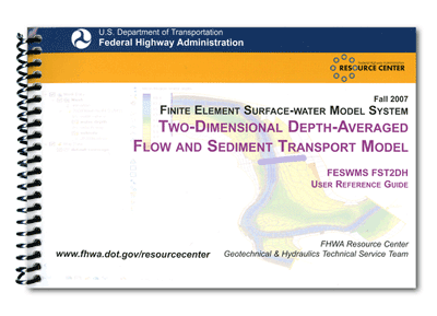 Figure 8. Photo. Cover of FHWA's Surface Water Modeling System User Guide.
