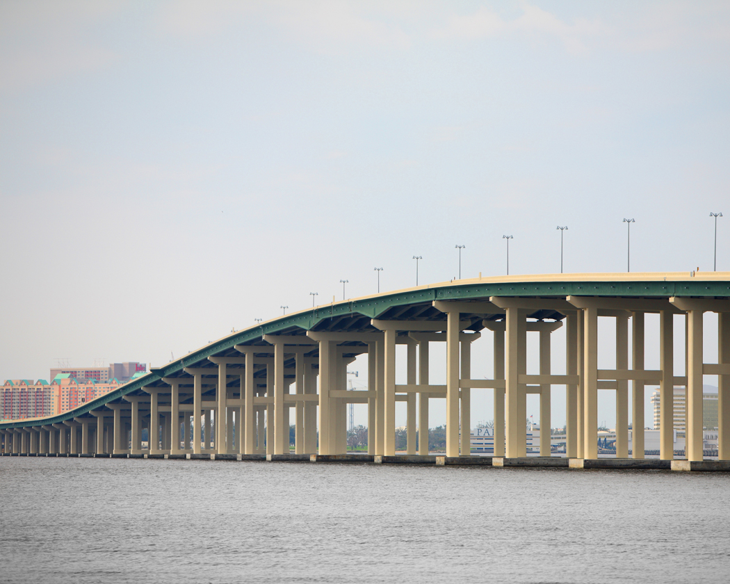 The Biloxi Bay Bridge in Biloxi, MS.