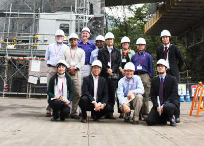 A view of participants at the 25th U.S.-Japan Bridge Engineering Workshop visiting the Ura Takao Bridge in Tokyo, Japan, in October 2009.