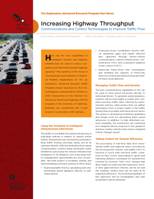 The cover of FHWA's new Exploratory Advanced Research Program fact sheet, entitled Increasing Highway Throughput: Communications and Control Technologies to Improve Traffic Flow.