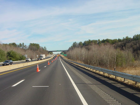 A two-lane asphalt concrete pavement section from the LTPP program's Specific Pavement Study (SPS) experiments.