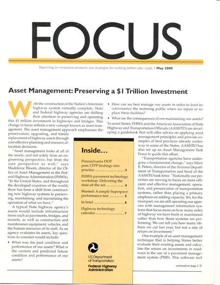 Cover image of the May 2000 Focus.
