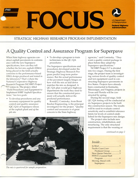 Cover image of the February 1995 Focus.