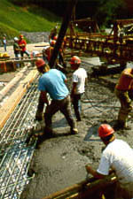 photo of an HPC bridge deck being built.