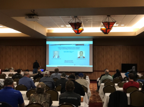 The South Dakota County Highway Superintendents Annual Conference attendees watching a live demo of InfoBridge.