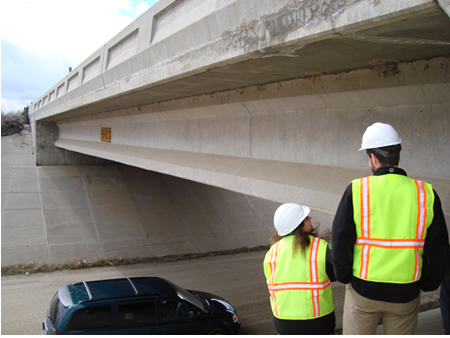 Figure 2. Utah I-15 Bridge. Bridge structures, such as the Utah pilot bridge (pictured), are routinely examined on a number of criteria to determine lifetimes.