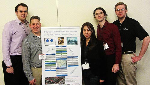 Photo taken during TRB workshop of the students (from left to right): Thomas Kelly, Ryan Brossette, Ming Tsang, Keith Kuslak, and David Matre.