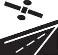 Figure 1. Logo. The Exploratory Advanced Research Program’s logo of a satellite over a highway—representing operating systems and reducing congestion.