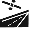 A logo of the Exploratory Advanced Research Program: A satellite over a highway, representing operating systems and reducing congestion.