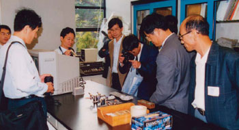 Tour group at TFHRC lab