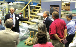 Lab Assessment participants receiving a briefing on the hydraulics program.