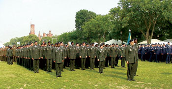 TFHRC employee with his unit on the National Mall. 