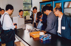 International visitors toured the TFHRC labs. 