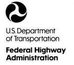 This is the correct four-line version of the Federal Highway Administration logo. The top contains the triskelion, the second line reads “;U.S. Department,” the third line reads “;of Transportation,” the fourth line reads “;Federal Highway,” and the fifth line reads “;Administration.”
