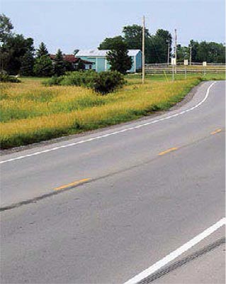 Photo of a two lane rural road