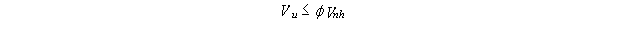 Equation 22.   The equation reads V subscript u less than or equal to phi times V subscript nh.