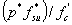 Equation 33. The equation reads open parentheses p superscript star times f superscript star, subscript su all divided by f prime subscript c.