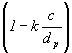 Equation 49.  The equation reads f subscript ps is equal to f subscript pu times open parentheses 1 minus k times c divided by d subscript p close parentheses. 