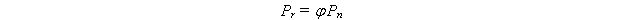 Equation 60. The equation reads P subscript r equals phi times P subscript n.