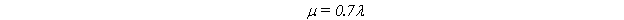 Equation 83. The equation reads mu equals .7 times lambda.