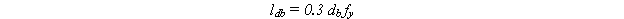 Equation 93.  The equation reads l subscript db is equal to .3 times d subscript b times f subscript y.