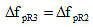 Delta f subscript lowercase p uppercase R 3 equals delta f subscript lowercase p uppercase R 2.