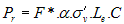 Equation 2.4. P subscript lowercase R is equal to F superscript asterisk, which is a pullout resistance factor, defined by the soil-reinforcement interaction, times alpha, which is a scale effect correction factor taking into account the nonuniform mobilization of the pullout resistance along the length of the reinforcement, times theta prime subscript lowercase V, which is the effective vertical stress at the reinforcement level, times L subscript lowercase E, which is the anchorage length of reinforcement, times C, which is the effective perimeter of reinforcement.