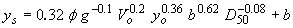 Equation 17. Froehlich Design Equation. The depth of scour equals 0.32 multiplied by phi multiplied by the acceleration of gravity raised to the power of negative 0.1, multiplied by approach velocity for pier scour raised to the power of 0.2, multiplied by approach depth of flow for pier scour raised to the power of 0.36, multiplied by pier width raised to the power of 0.62, multiplied by median particle size raised to the power of negative 0.08. This term is then added to pier width. Phi is a pier shape factor similar to the K subscript 1 coefficient, defined as 1.1 for square-nosed piers, 1 for circular or round-nosed piers, or a group of cylinders, and 0.9 for sharp-nosed piers.