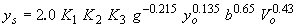 Equation 18. Hydraulic Engineering Circular 18 Equation. The depth of scour equals 2.0 multiplied by K subscript 1, multiplied by K subscript 2, multiplied by K subscript 3, multiplied by the acceleration of gravity raised to the power of negative 0.215, multiplied by approach depth of flow for pier scour raised to the power of 0.135, multiplied by pier width raised to the power of 0.65, multiplied by approach velocity of pier scour raised to the power of 0.43. K subscript 1 is a coefficient based on the shape of the pier noses, defined as 1.1 for square-nosed piers, 1 for circular or round-nosed piers, or a group of cylinders, and 0.9 for sharp-nosed piers. K subscript 2 is a coefficient to correct for the skew of the pier to the approach flow, defined as the cosine of the skew of the pier to approach flow plus the quantity length of the pier divided by pier width multiplied by the sine of the skew of the pier to approach flow. K subscript 3 is a coefficient to correct for channel bed condition, defined as 1.1 except when medium to large dunes are present, and then it can range from 1.2 to 1.3.