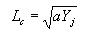 Equation 17. L sub lowercase C equals the square root of the product of lowercase A times Y sub lowercase J.