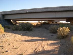 Figure 52. Sacramento Wash, Basin and Range-looking downstream at bridge. Photo. This is looking downstream at the bridge.