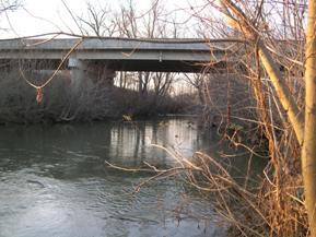 Figure 107. South Fork, Interior Low Plateau-looking upstream at bridge. Photo. This is looking upstream at the bridge.