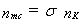 Equation 18. The effective Manning's N in the main channel with overbank flow equals the product that results from multiplying the coefficient sigma by Keulegan's value for Manning's N in the main channel. Sigma which is the ratio of the effective Manning's N to Keulegan's Manning's N in the main channel, has a best fit value of 1.23.