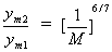 Equation 52. The depth of flow in main channel in contracted section at equilibrium scour divided by the depth of flow in the main channel of compound channel including backwater equals the quotient that results from dividing 1 by the discharge distribution factor in approach section. This quotient is then raised to the power of six-sevenths.