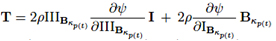 Equation. Constitutive equation for stress. Click here for more information.