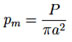 Equation. Mean contact pressure. Click here for more information.