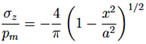 Equation. Normal stress in elastic medium. Click here for more information.