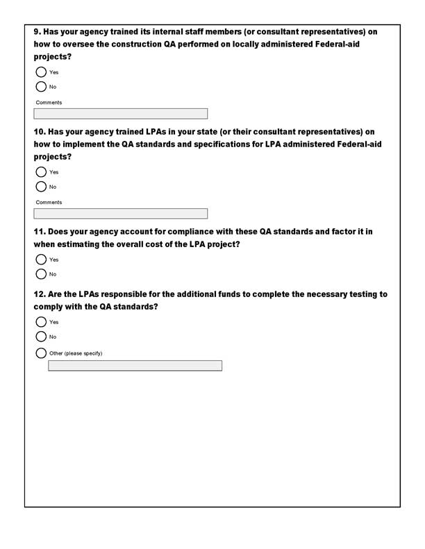 Oversight of LPA Compliance with QA Programs