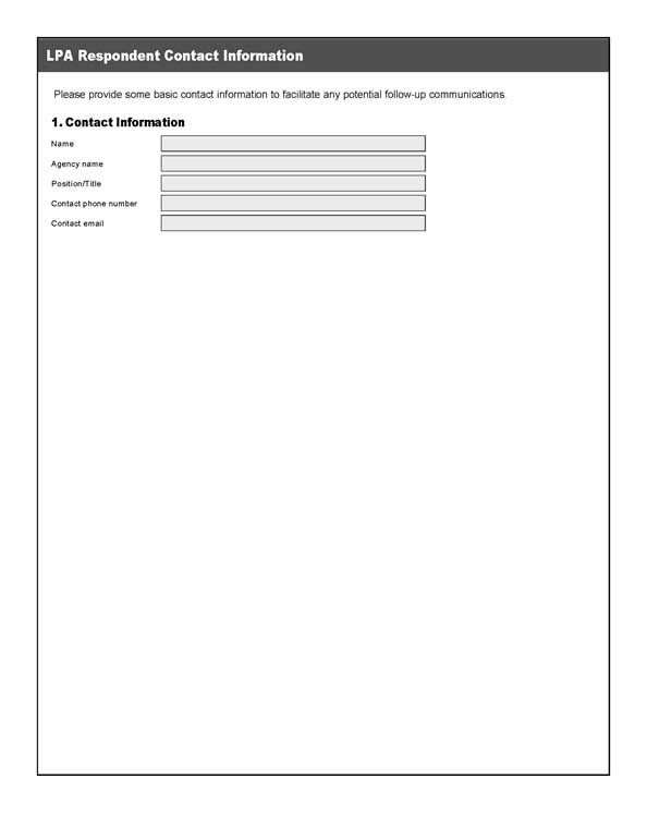 LPA Respondent Contact Information