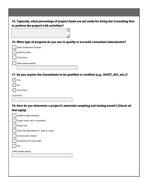 Activities Related to Quality Assurance