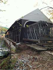 This is a photo of the Blair Covered Bridge, part of the historic reconstruction project in the Town of Campton, NH.