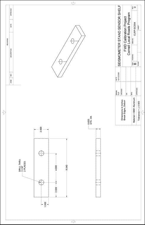 Figure 72. Illustration. CLRP-SCS04 seismometer stand sensor shelf.