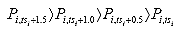 P sub i, 1.5 plus ts sub i must be greater than P sub i, 1.0 plus ts sub i must be greater than P sub i, 0.5 plus ts sub i must be greater than P sub i, ts sub i