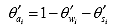 Equation 41.  Equation.  prime theta sub a sub i equals the product of the following: 1 minus prime theta sub w sub i minus prime theta sub s sub i.