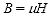 Equation 64.  Equation.  B equals mu multiplied by H.