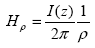EEquation 94.  Equation.  H sub rho equals the multiplication of the product of I at z divided by the product of 2 multiplied by pi by the product of 1 divided by rho.